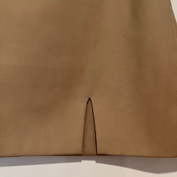 Source Unknown Slit Suit Mini Skirt, Tan Beige - Picture 3 of 10